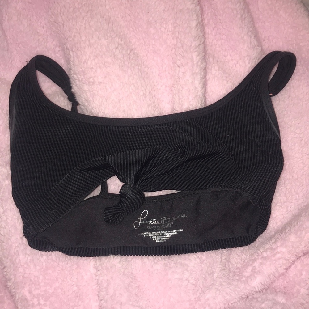 Frankie’s Bikinis Ribbed Tie top New ( worn once)
